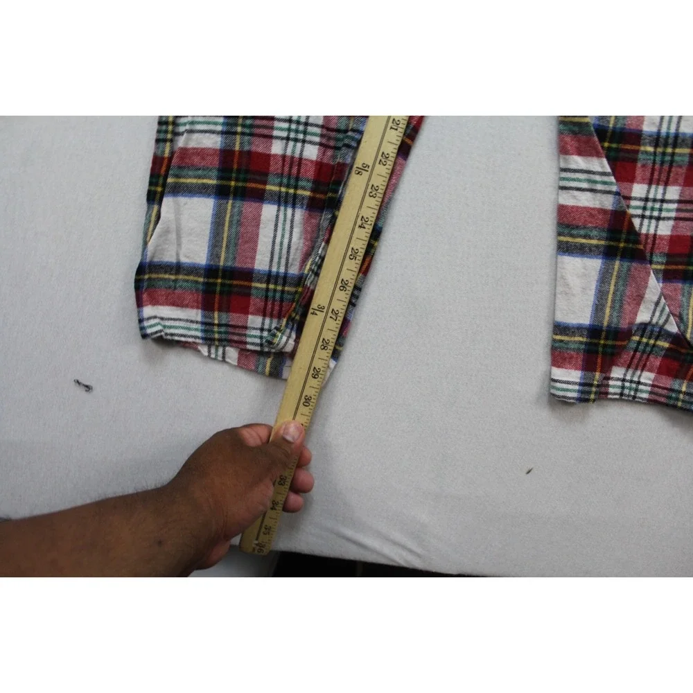 Old Navy Men Pajama Red Plaid Casual Loose Sleepwear Size Large